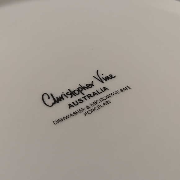 Christopher Vine Australia Decorative Plate with Floral and Leaf Sketch Design - Picture 5 of 5